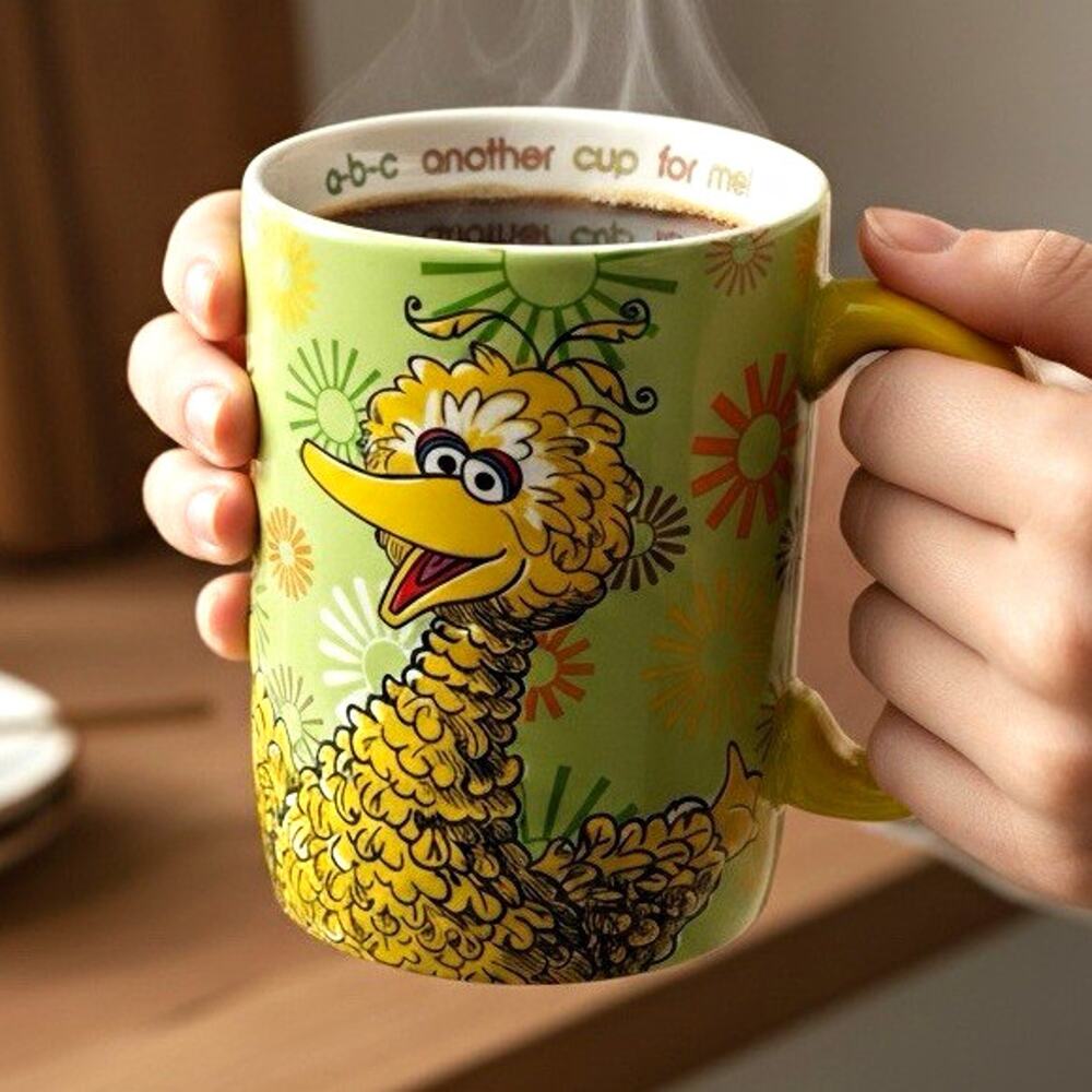 NIB Vintage 2004 Gund Sesame Street Big Bird 3D Ceramic Coffee Mug Tea Cup 12oz